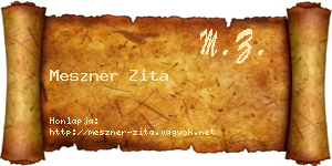 Meszner Zita névjegykártya
